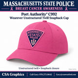 Massachusetts State Police Breast Cancer Hat