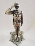 Hand Made Massachusetts State Trooper Pewter Figurine, Male