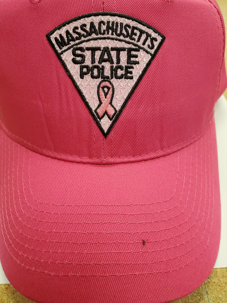 MSP Pink Hat with Breast Cancer Badge