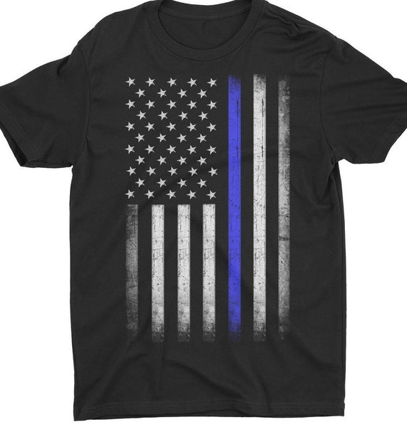 Thin Blue Line Flag Men's T-Shirt